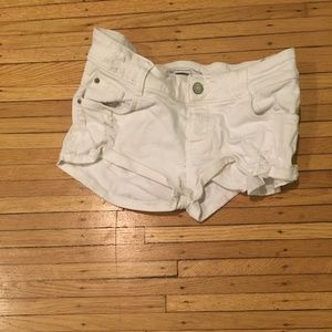 White Jean Shorts